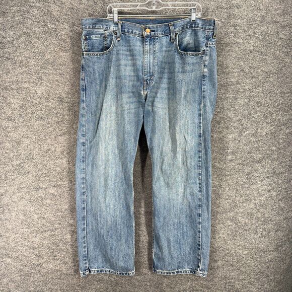 Levi's Jeans Women 38*30 Blue Denim Medium Wash Mid Rise 569 Straight Pockets - Picture 1 of 8